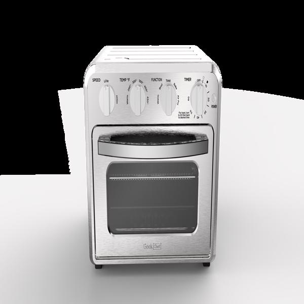 【周末无法发货，谨慎下单】Geek Chef Air Fryer Toaster烤箱组合，4片Toaster对流式空气油炸烤箱温暖，烤架，烤面包，空气油炸，无油，包括配件，不锈钢，银色（16QT空气油炸烤箱）-20