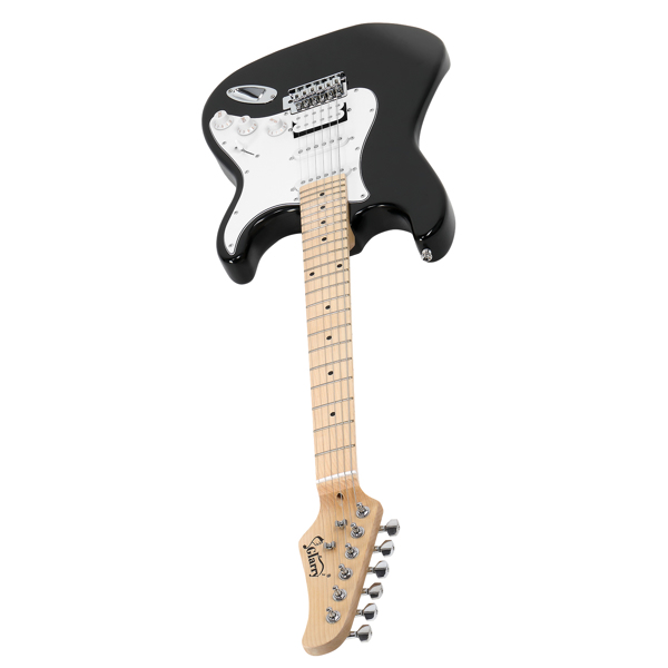 【AM不售卖】Glarry GST 单-单-双拾音器 枫木指板 黑色-白护板 ST电吉他+音箱套装-19