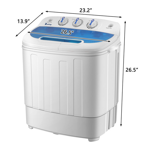  美规 XPB46-RS4 15lbs（9lbs+6lbs） 洗衣机 110.00V 110.00V,550.00W 双桶带排水泵 塑料 蓝白 半自动-4