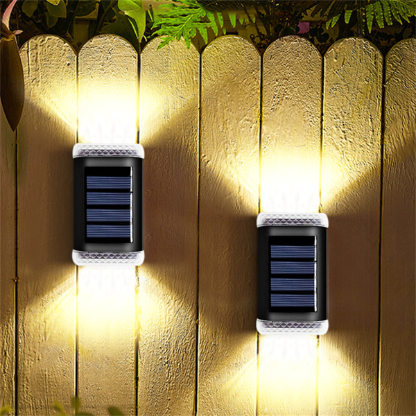 （带电）LED太阳能壁灯台阶灯 暖白 4pcs(周末不发货)-8