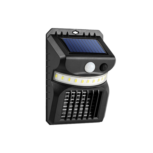 （带电）新款二合一太阳能壁灯照明+灭蚊灯室外人体感应庭院灯 白光-1
