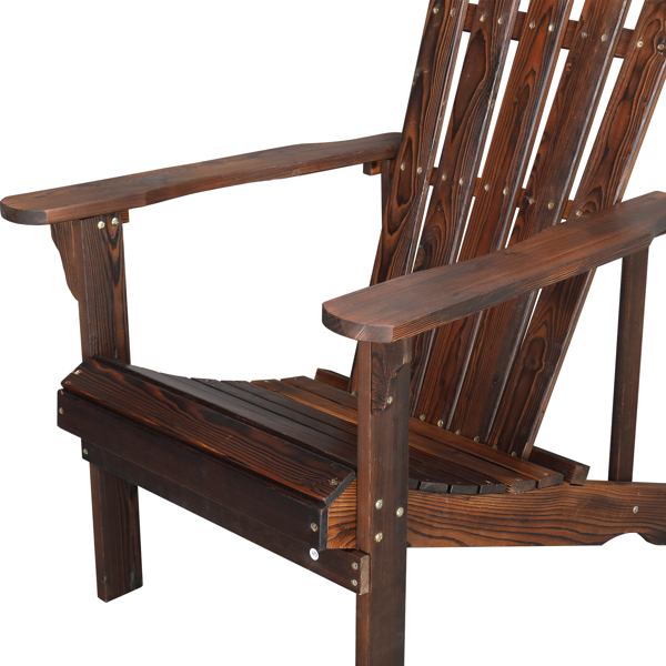  带脚凳 碳化色 木单椅 120*72*96cm 户外庭院 N001-21