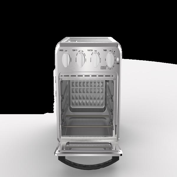 【周末无法发货，谨慎下单】Geek Chef Air Fryer Toaster烤箱组合，4片Toaster对流式空气油炸烤箱温暖，烤架，烤面包，空气油炸，无油，包括配件，不锈钢，银色（16QT空气油炸烤箱）-16