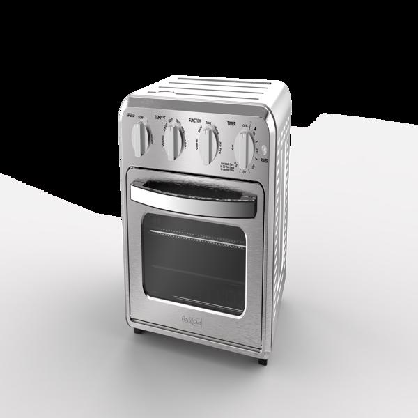 【周末无法发货，谨慎下单】Geek Chef Air Fryer Toaster烤箱组合，4片Toaster对流式空气油炸烤箱温暖，烤架，烤面包，空气油炸，无油，包括配件，不锈钢，银色（16QT空气油炸烤箱）-15