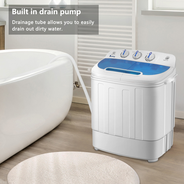  美规 XPB46-RS4 15lbs（9lbs+6lbs） 洗衣机 110.00V 110.00V,550.00W 双桶带排水泵 塑料 蓝白 半自动-11