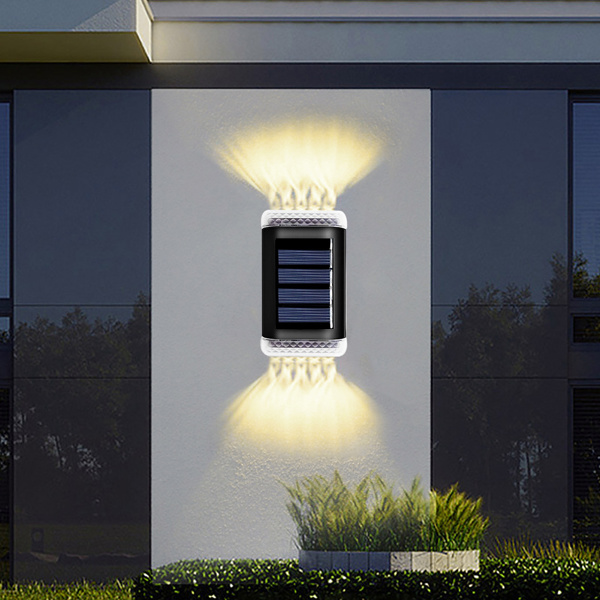 （带电）LED太阳能壁灯台阶灯 暖白 4pcs(周末不发货)-2