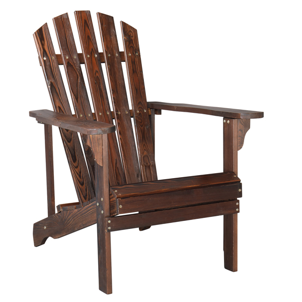  带脚凳 碳化色 木单椅 120*72*96cm 户外庭院 N001-15