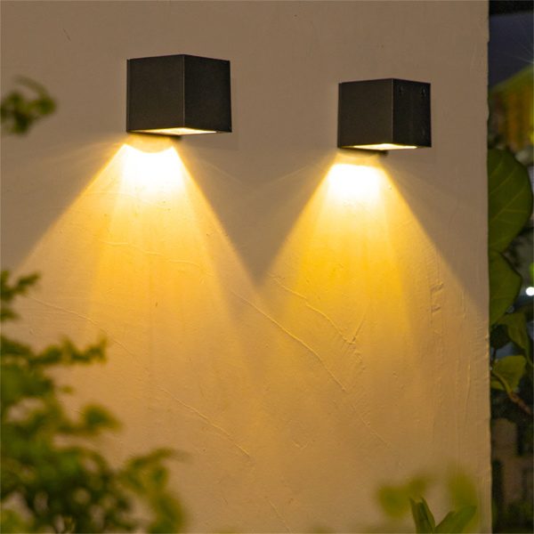 (带电)新款LED太阳能壁灯 暖光+彩光2色模式-9