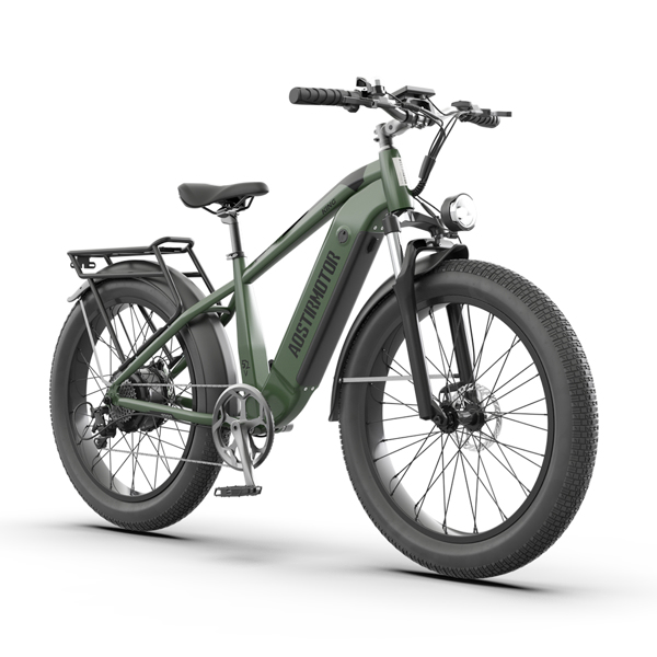 AOSTIRMOTOR新型26英寸1000W电动自行车胖轮胎52V15AH成人可拆卸锂电池-4