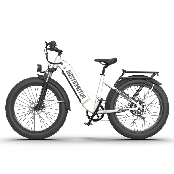 AOSTIRMOTOR新型26英寸1000W电动自行车电动车自行车山地自行车胖轮胎52V15AH成人可拆卸锂电池-4