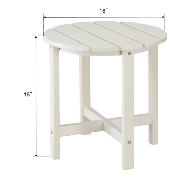  45.5*45.5*45.5cm 单层 圆形 白色 HDPE边桌 N001-28