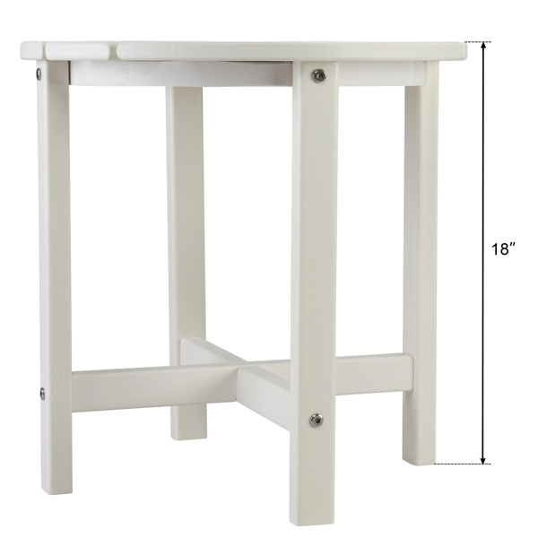  45.5*45.5*45.5cm 单层 圆形 白色 HDPE边桌 N001-30