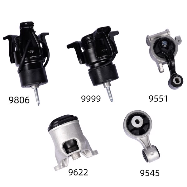 发动机支架 Set of 5pcs Engine Motor Mounts for Nissan Murano 2009-2014 Quest 2011-2014 V6-3.5L Front-Wheel Drive (FWD)-1