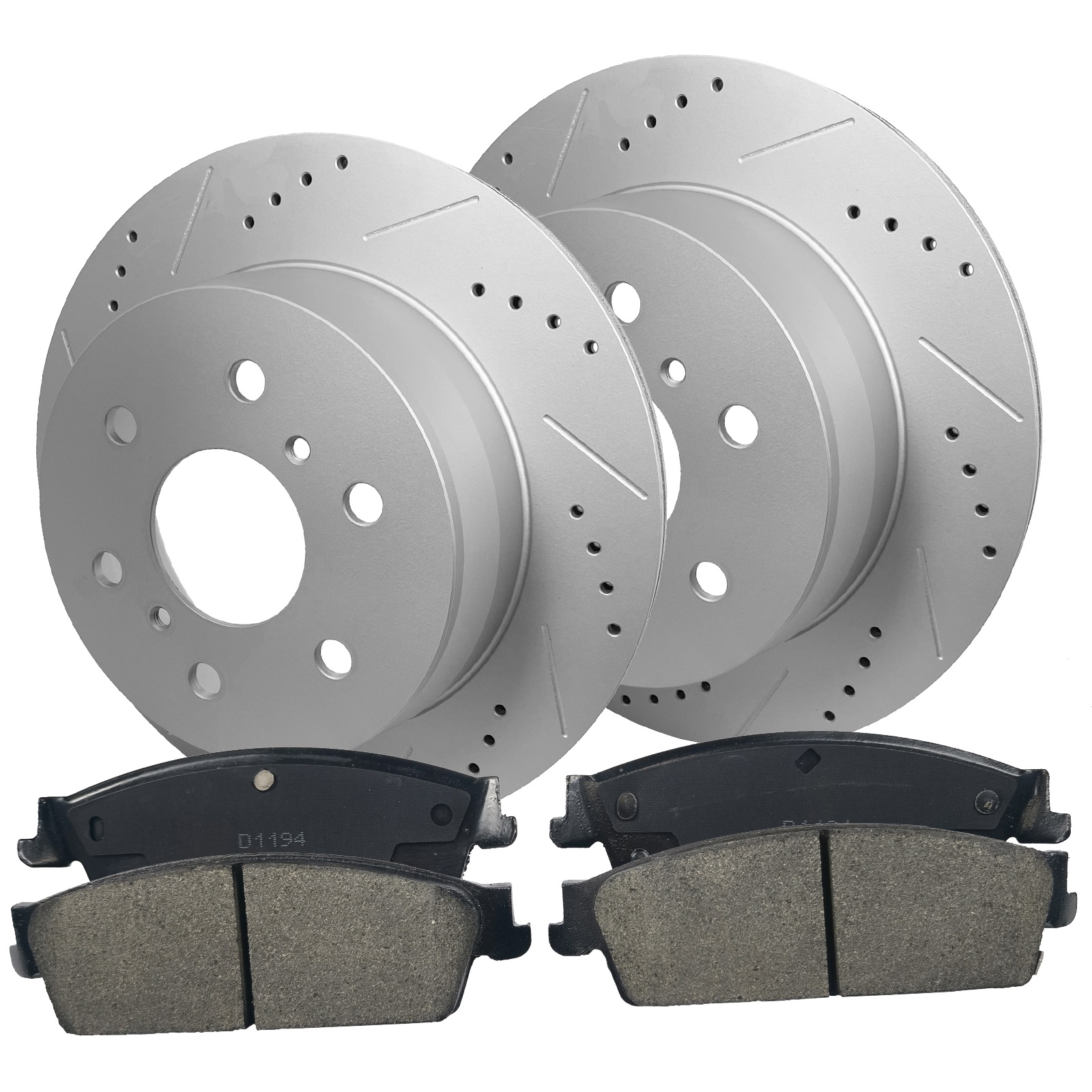 Rear Rotors Brake Pads for Chevrolet GMC Silverado Sierra 1500 Cadillac Escalade