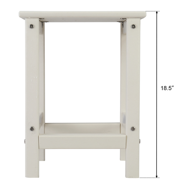  38*38*45.5cm 单层 方形 白色 HDPE边桌 N001-31