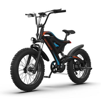 AOSTIRMOTOR 20\\" 新款电动自行车山地车助力车自行车500W电机48V15Ah可拆卸锂电池 S18-MINI  新款
