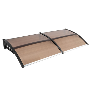 200*96cm 棕色板黑色支架 雨篷 塑料支架 阳光板 前后铝条