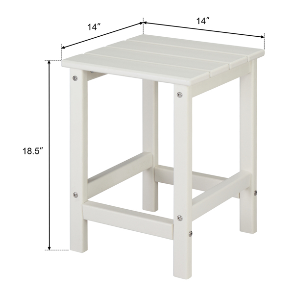  38*38*45.5cm 单层 方形 白色 HDPE边桌 N001-29