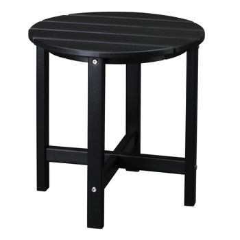  45.5*45.5*45.5cm 单层 圆形 黑色 HDPE边桌 N001