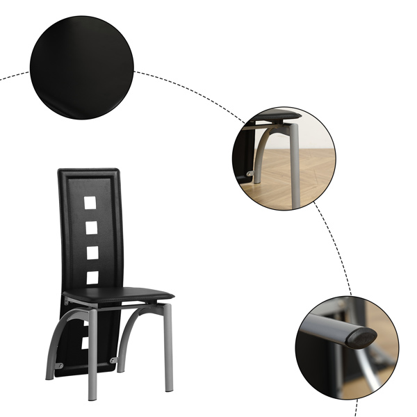 110CM黑清色餐桌套装（本产品将拆分成两个包裹）桌腿为黑色，(替换编码82947862)-14
