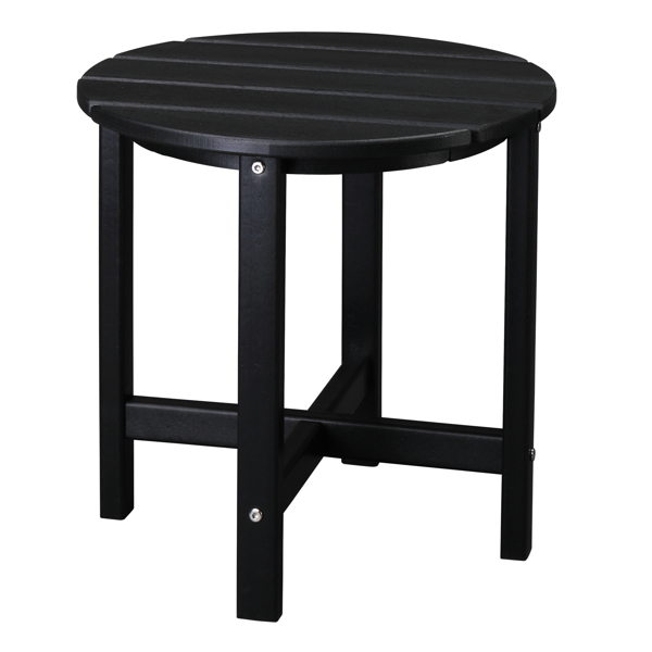  45.5*45.5*45.5cm 单层 圆形 黑色 HDPE边桌 N001-1
