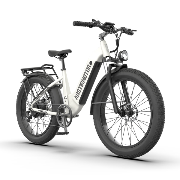 AOSTIRMOTOR新型26英寸1000W电动自行车电动车自行车山地自行车胖轮胎52V15AH成人可拆卸锂电池-2