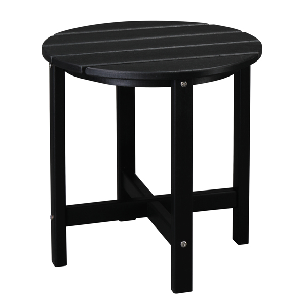  45.5*45.5*45.5cm 单层 圆形 黑色 HDPE边桌 N001-4