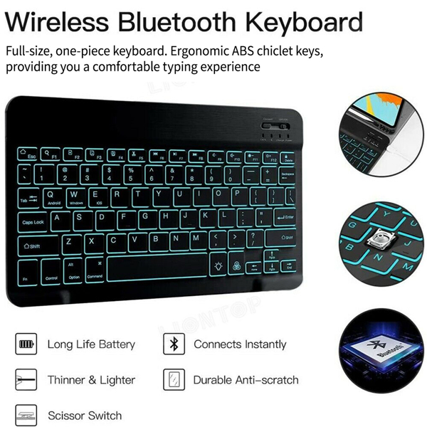（带电）适用IPAD PRO 11寸 2020 带笔槽背光可分体无线键盘 玫瑰金皮套+黑键盘-6