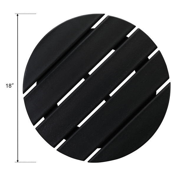  45.5*45.5*45.5cm 单层 圆形 黑色 HDPE边桌 N001-30
