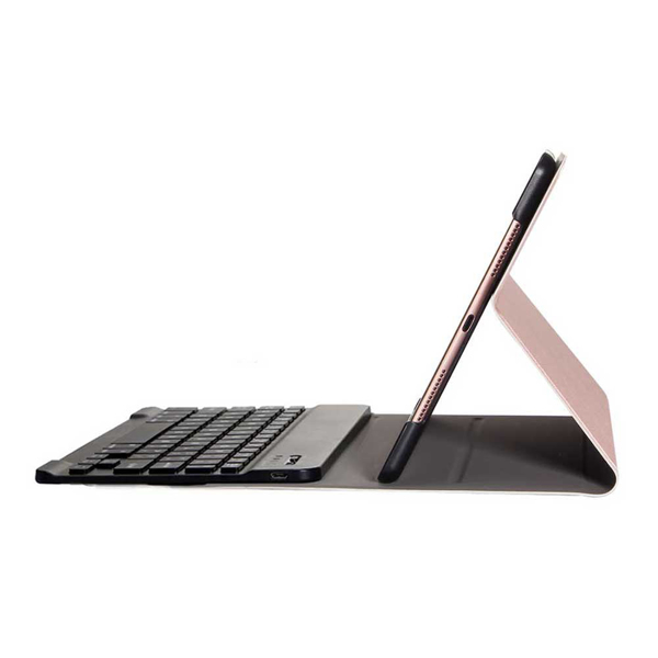 （带电）适用IPAD PRO 11寸 2020 带笔槽背光可分体无线键盘 玫瑰金皮套+黑键盘-3