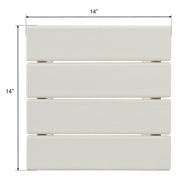  38*38*45.5cm 单层 方形 白色 HDPE边桌 N001-30