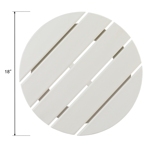  45.5*45.5*45.5cm 单层 圆形 白色 HDPE边桌 N001-29