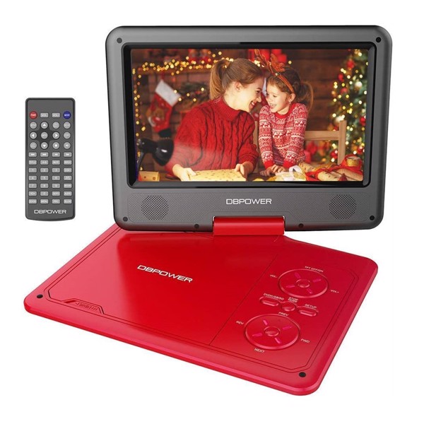 DBPOWER CHY-09 9寸便携式DVD播放器  红色 (FBA 发货，周末不发货)-1