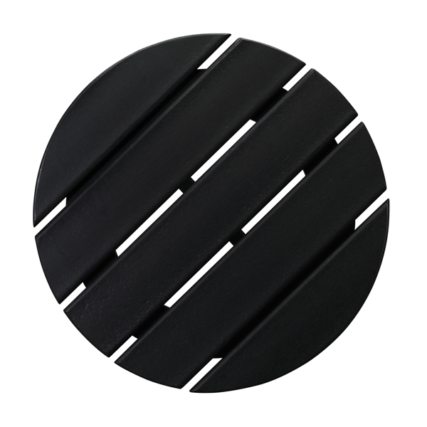  45.5*45.5*45.5cm 单层 圆形 黑色 HDPE边桌 N001-3