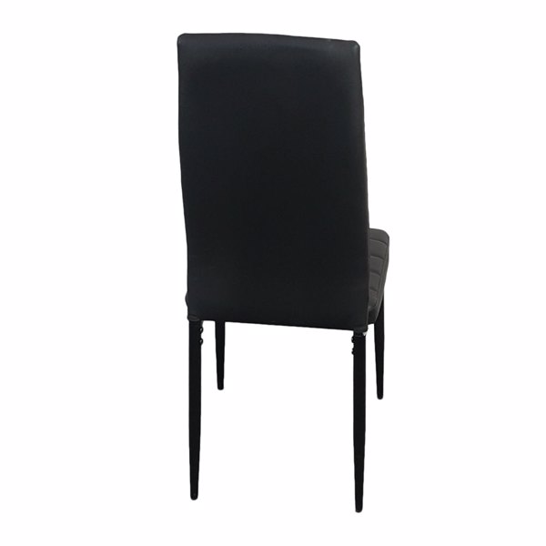  6pcs 靠背坐垫横线缝纫装饰 PU革 餐椅 圆管 黑色 N201(替换编码：BSTWCEZKMG)-6