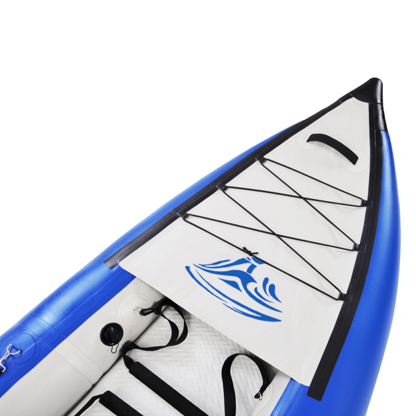 充气皮划艇套装与桨和气泵，便携式休闲旅游皮划艇可折叠钓鱼旅游皮划艇，串联2人皮划艇-2