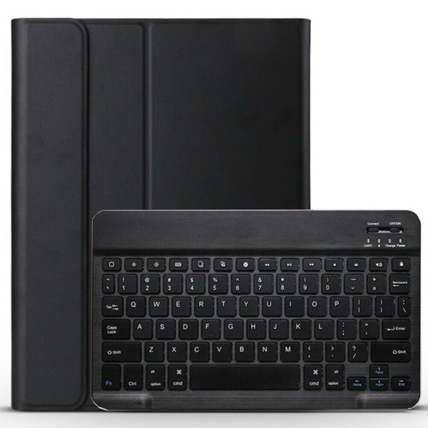（带电）适用IPAD PRO 11寸 2020 带笔槽可分体无线键盘 黑色皮套+黑键盘-1
