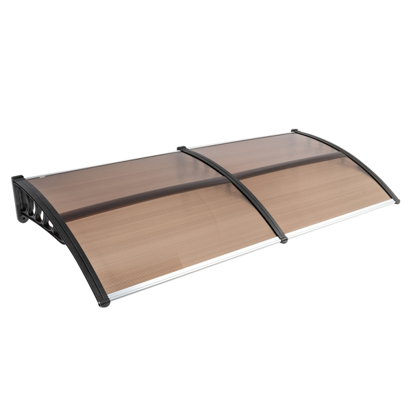 200*96cm 棕色板黑色支架 雨篷 塑料支架 阳光板 前后铝条-1