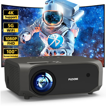 投影仪，带 5G WiFi 和蓝牙，10000L 原生 1080P 便携式户外视频投影仪，支持 4K，带屏幕的家庭影院电影投影仪，适用于手机/PC/电视棒/PS5（FBA仓发货，禁售亚马逊）