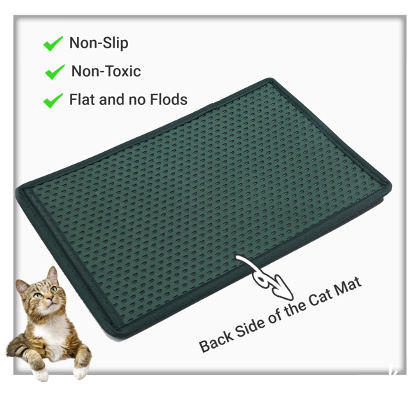 双层米粒状猫砂垫，猫砂清洁垫，猫砂盆垫子防溅垫过滤垫(JYD-GT-MSD-GREEN同款）-4