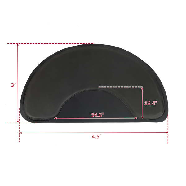  外圆内圆 3ft x4.5ft x1/2in PVC NBR 黑色 沙龙垫-8