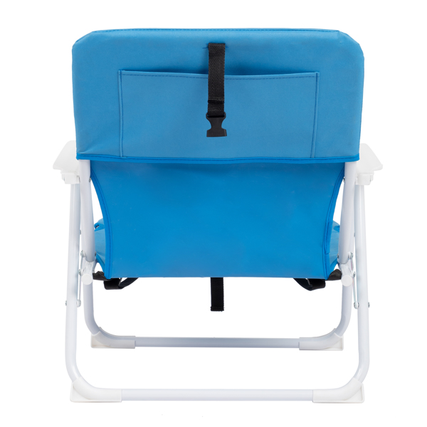  蓝色牛津布 沙滩椅 白色铁框架 56*60*63cm 100kg N001-17