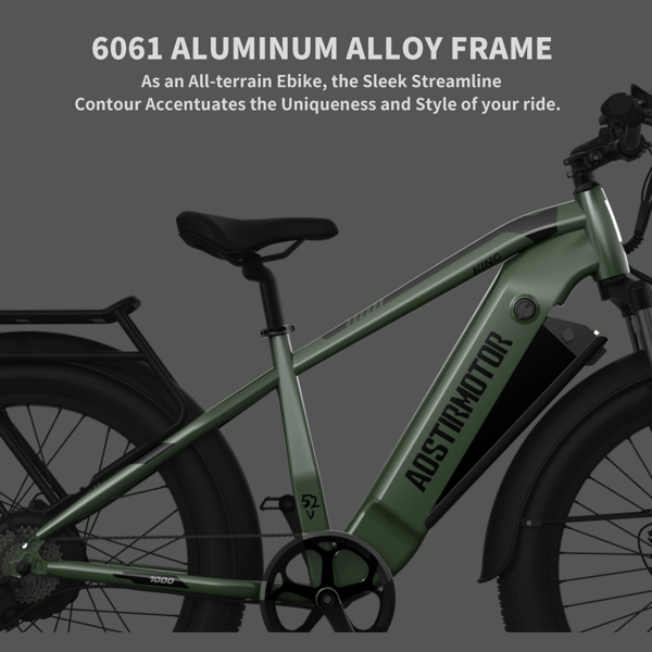 AOSTIRMOTOR新型26英寸1000W电动自行车胖轮胎52V15AH成人可拆卸锂电池-11