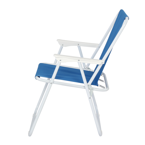  蓝色牛津布 沙滩椅 白色铁框架 52*54.5*75.5cm 100kg N001-4