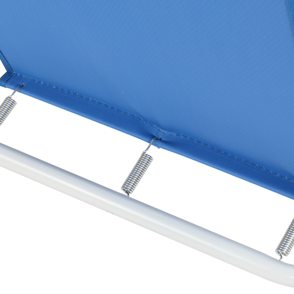  蓝色牛津布 沙滩椅 白色铁框架 52*54.5*75.5cm 100kg N001-39
