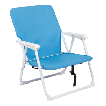  蓝色牛津布 沙滩椅 白色铁框架 56*60*63cm 100kg N001