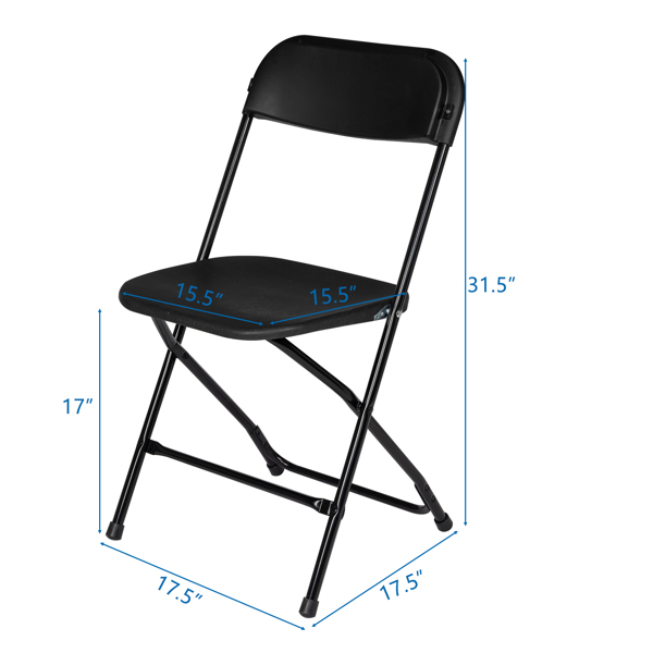  5pcs 44.5*44.5*80cm 黑色 庭院塑料折叠椅 N001(不含桌子）-6