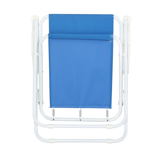  蓝色牛津布 沙滩椅 白色铁框架 52*54.5*75.5cm 100kg N001-36