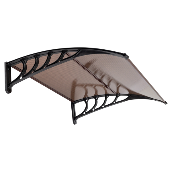  100*96cm 棕色板黑色支架/全棕色铝条 雨篷 塑料支架 阳光板 N001-8