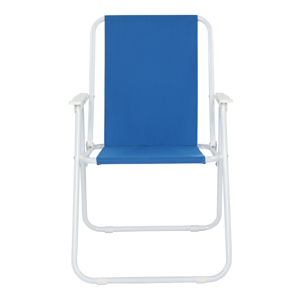  蓝色牛津布 沙滩椅 白色铁框架 52*54.5*75.5cm 100kg N001-2